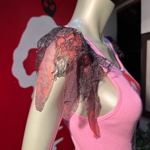 Sid Vicious punk rock Sex Pistols goth rave Harajuku flutter sleeve tanktop m - Picture 9 of 17